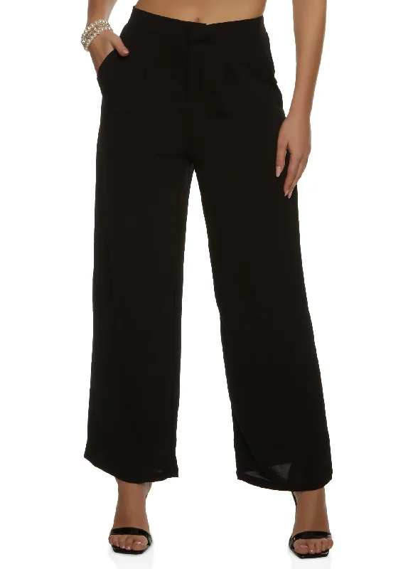 Linen High Waist Wide Leg Pants