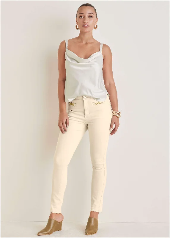 Slim Leg Jeans - Natural Wash