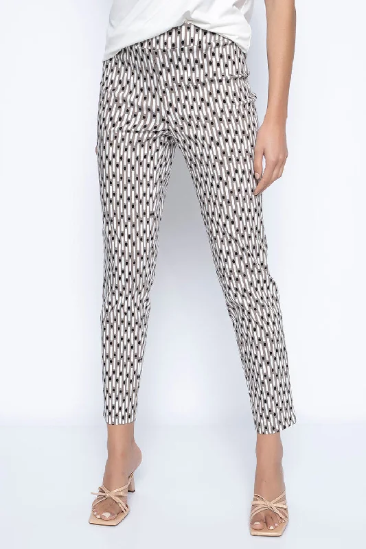 Dot & Dash Pull-On Straight Leg Ankle Pants