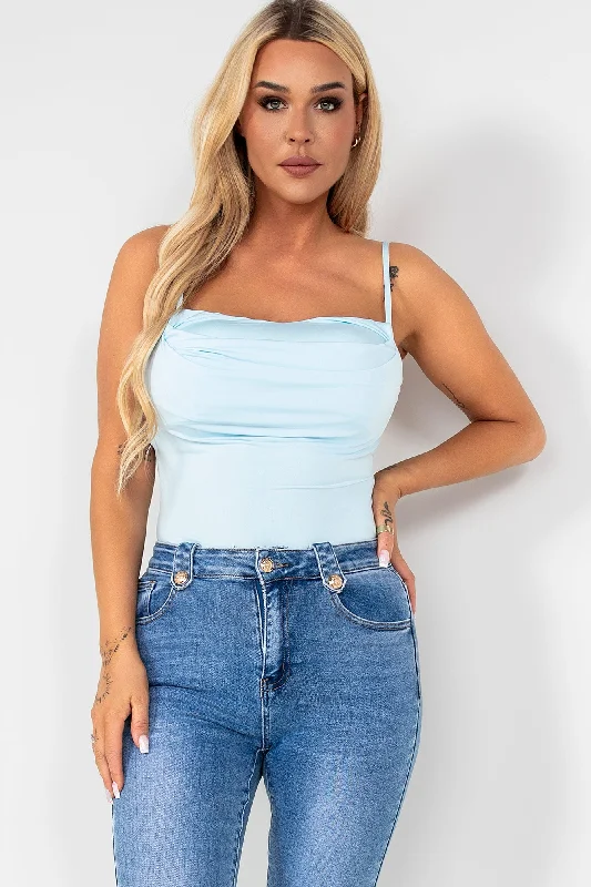 Orella Blue Cami Bodysuit