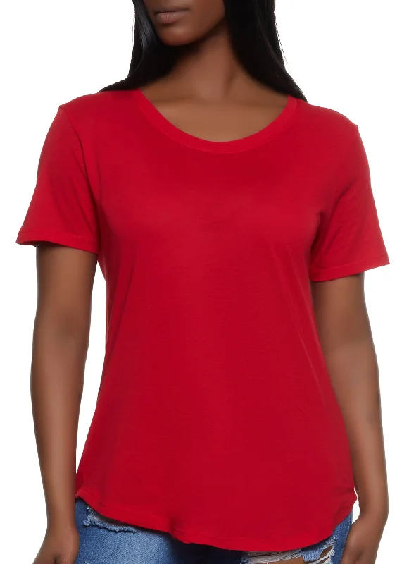 Modal Scoop Neck Short Sleeve Tee