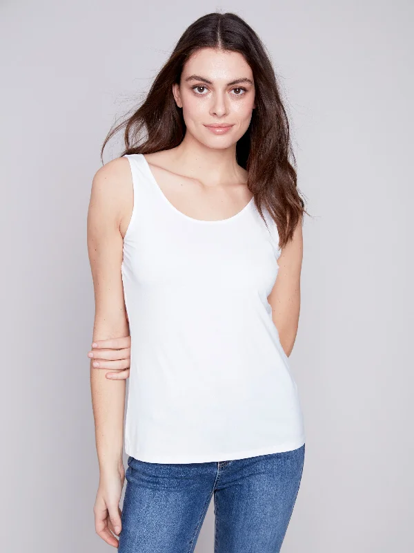 Reversible Bamboo Cami - White