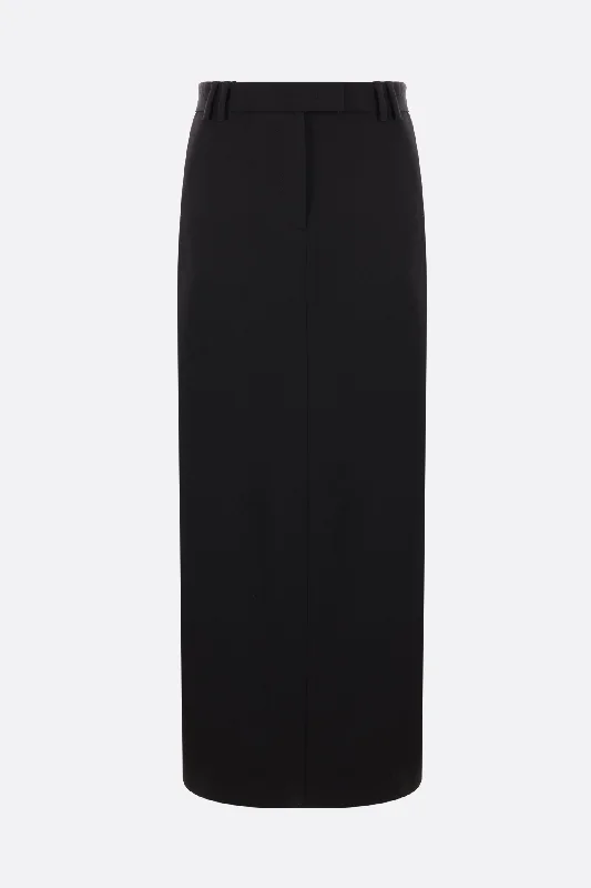 gabardine long skirt