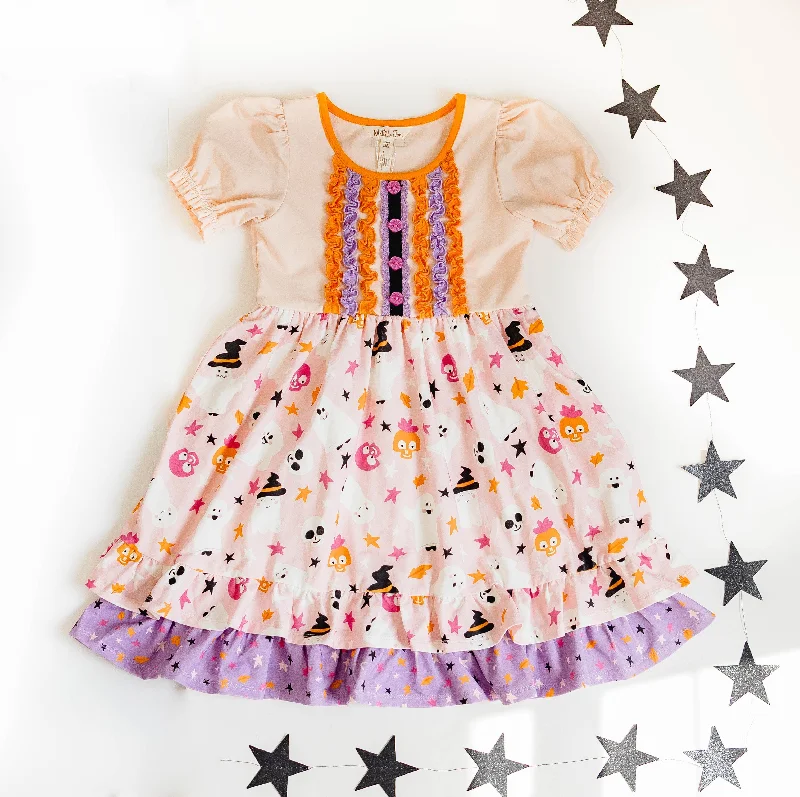 Boogie Woogie Monsters Ruffle Dress