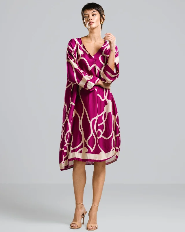 Jasmine Throw On Satin Dress | Violet