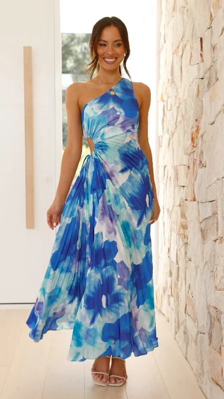 Laken Maxi Dress - Blue Floral