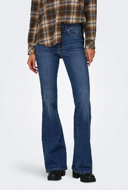 ONLY ROSE HW RESTRO FLARED JEANS