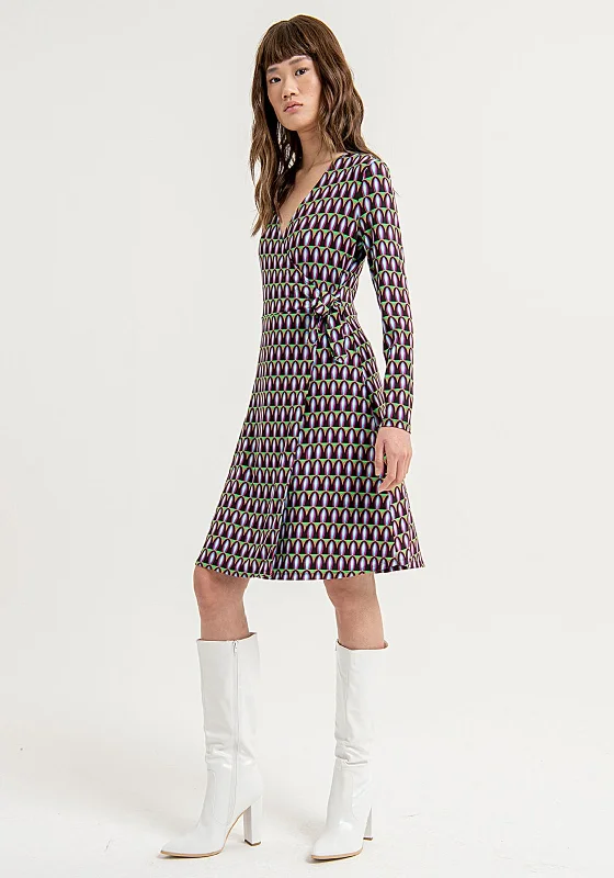 Surkana Unique Print Wrap Mini Dress, Multi