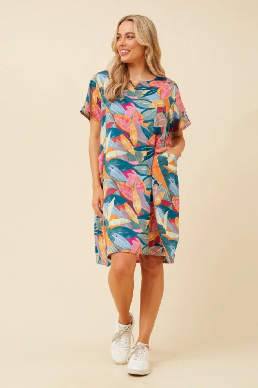 VINE LEAF PRINT DRESS