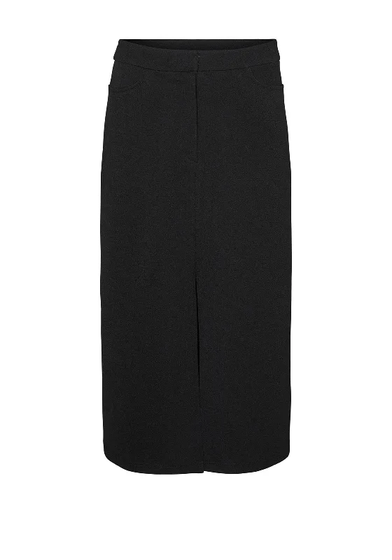 Vero Moda Cuba Pencil Midi Skirt, Black