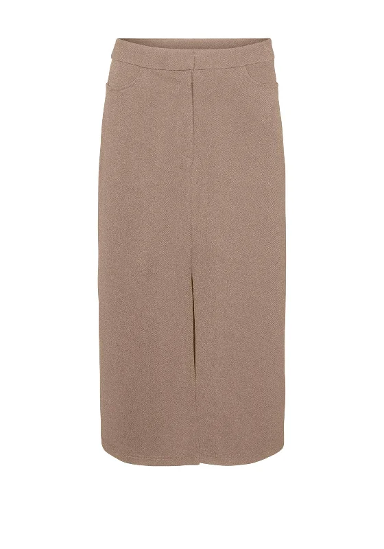 Vero Moda Cuba Pencil Midi Skirt, Silver Mink