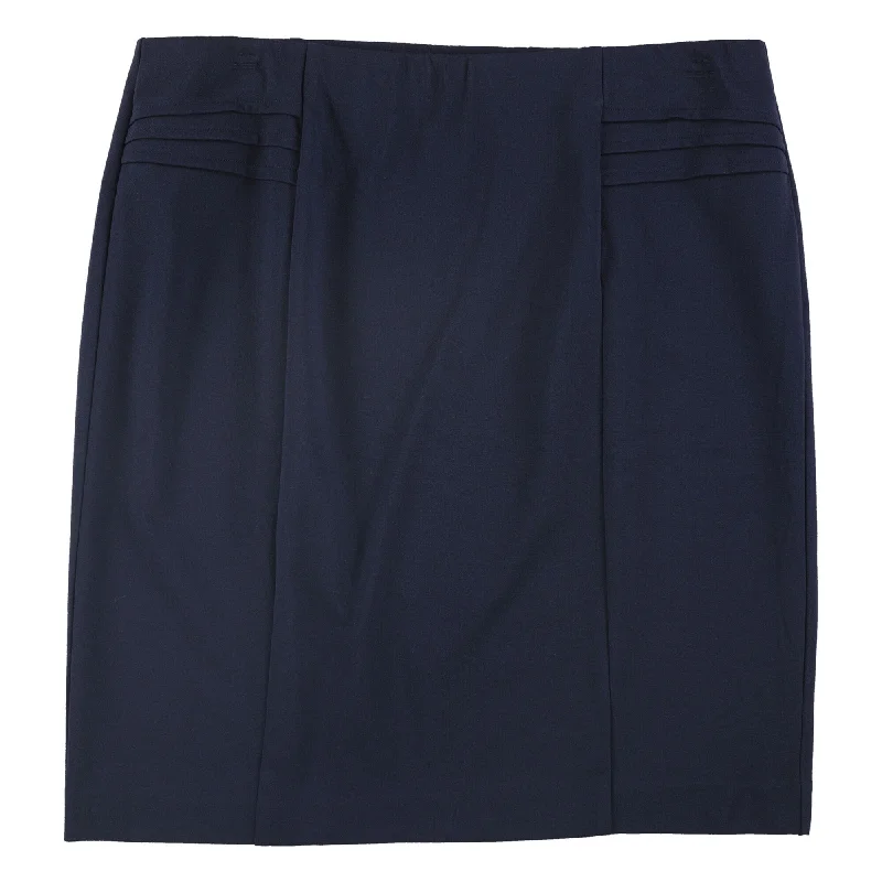 Alfani Womens Pintucked Pencil Skirt, Blue, 2