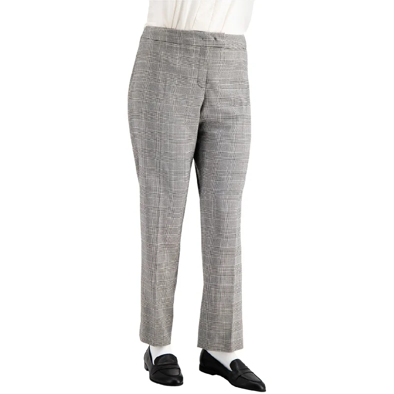 Anne Klein Womens Plaid Casual Trouser Pants