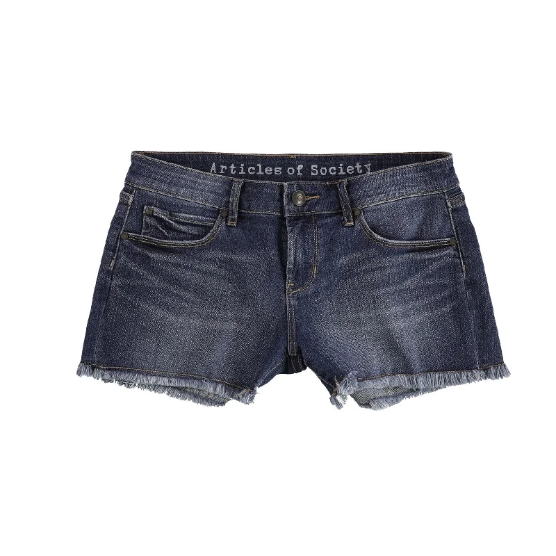 Articles of Society Womens Madre Casual Denim Shorts, Blue, 26