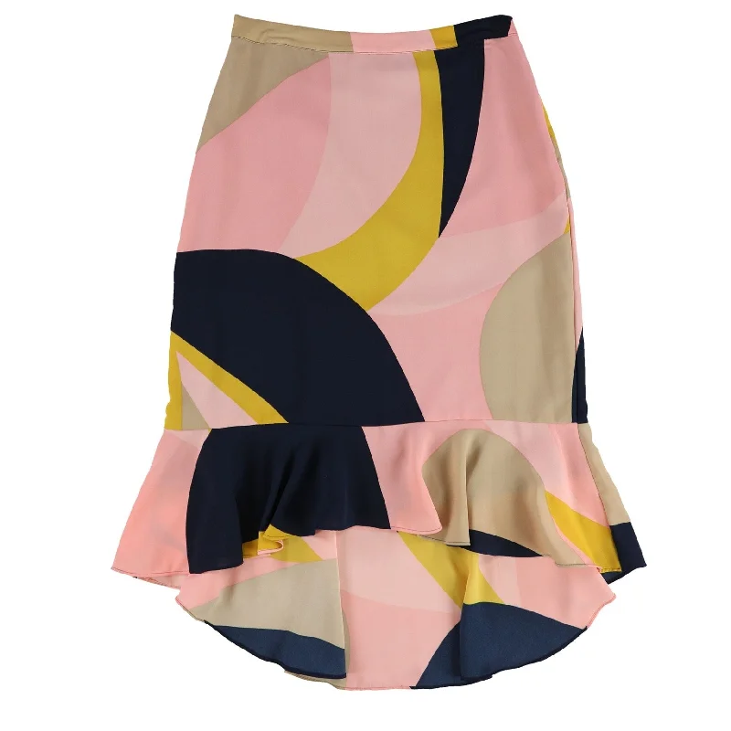 Bar Iii Womens Colorblocked Trumpet Skirt