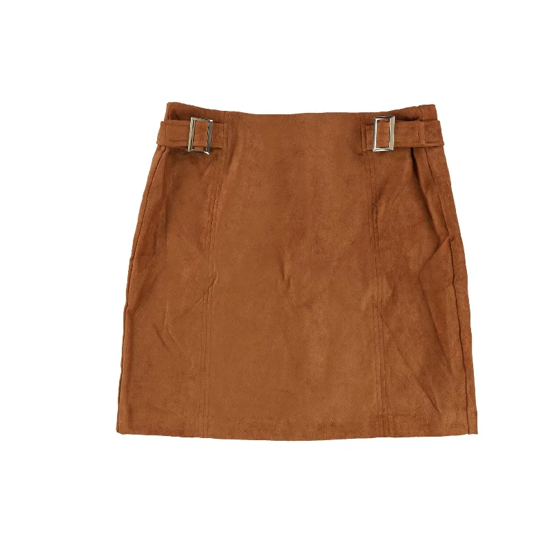 Bar Iii Womens Faux-Suede Mini Skirt