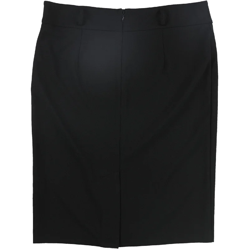 Calvin Klein Womens Knee Length Pencil Skirt, Black, 12