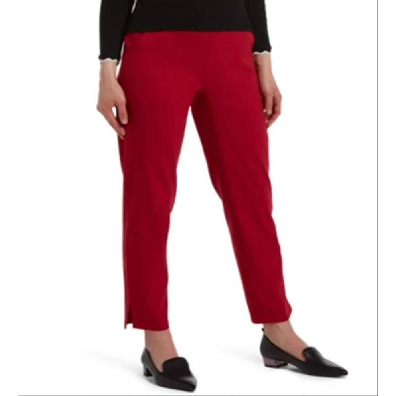 Hue Women's Temp Tech Trouser Leggings Red Size Small