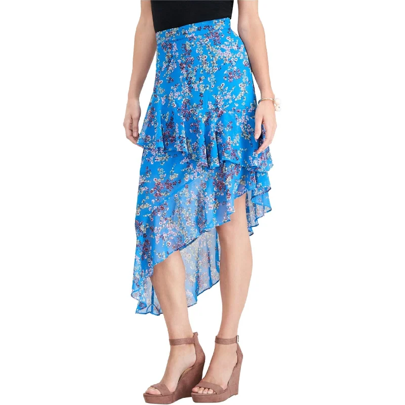 I-N-C Womens Ruffled Asymmetrical Skirt