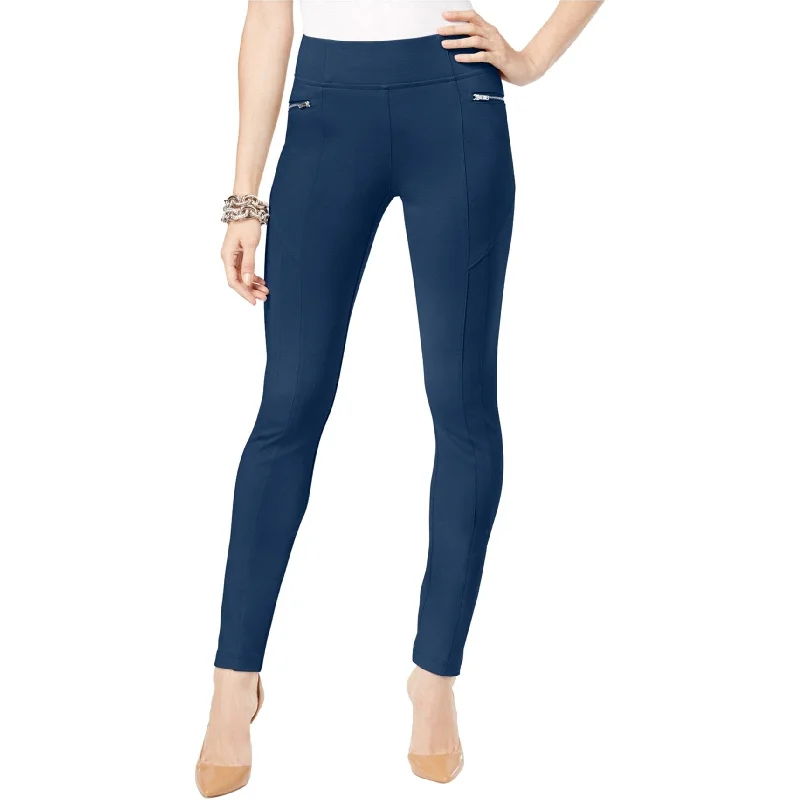 I-N-C Womens Skinny Moto Casual Leggings, Blue, 18 Regular