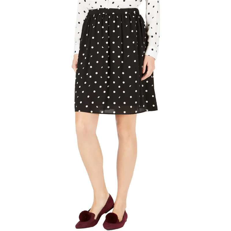 Maison Jules Womens Polka Dot Midi Skirt