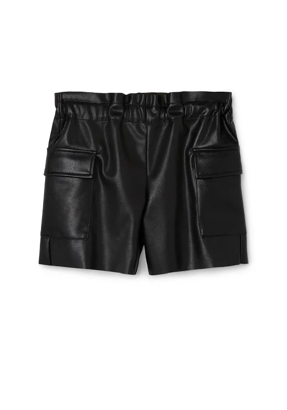 Name It Kid Girl Narubi PU Shorts, Black