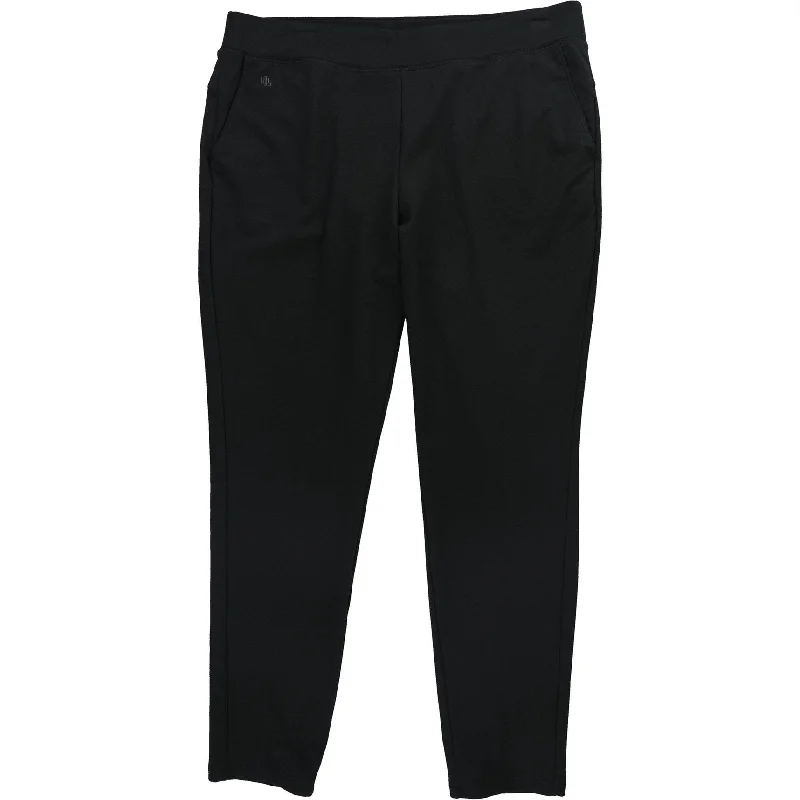 Ralph Lauren Womens Solid Casual Sweatpants, Black, X-Large