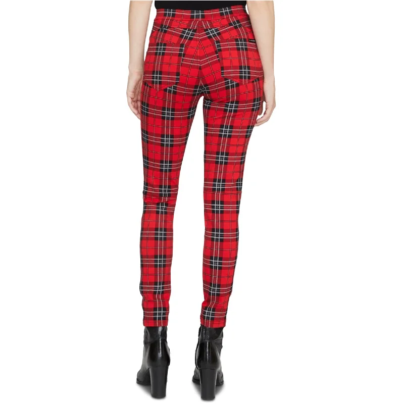 Sanctuary Clothing Womens Grease Plaid Casual Leggings, Red, X-Small