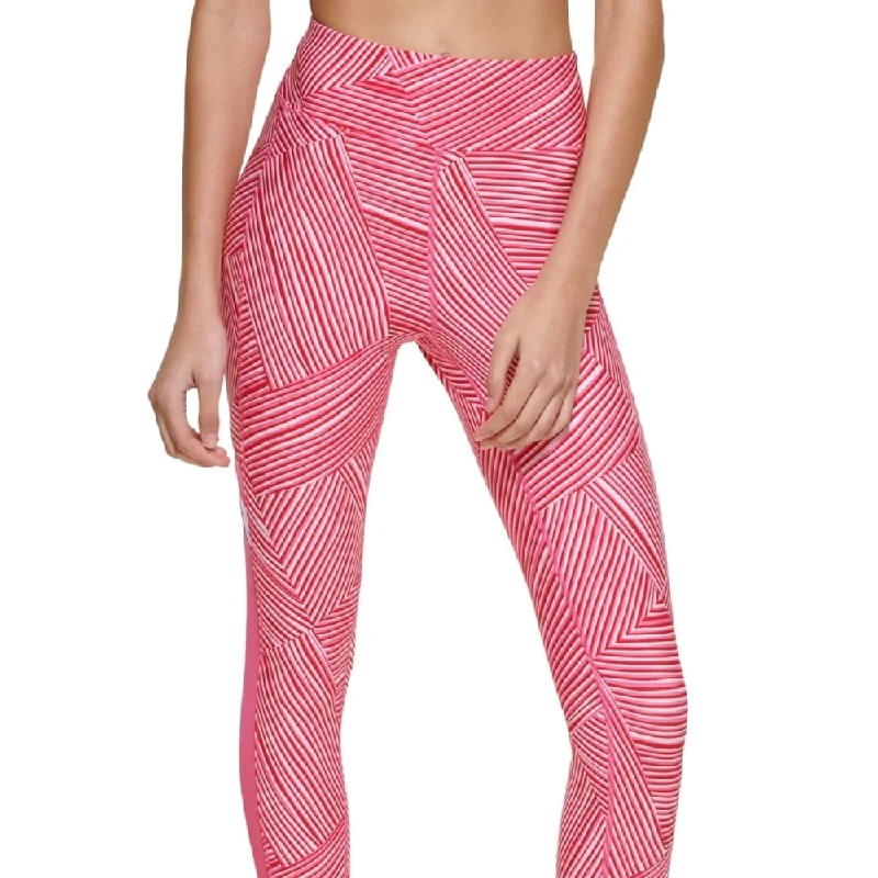 Tommy Hilfiger Women's Printed High Rise Leggings Pink Size X-Small