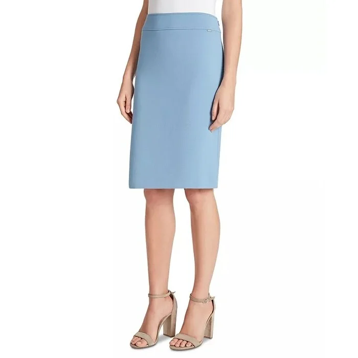 Tahari ASL Women's Pencil Skirt Medium Blue Size 18